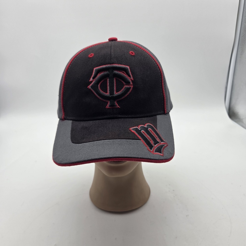 '47 Brand Minnesota Twins Hat Cap Adjustable Black Gray Red TC M Logo OSFA